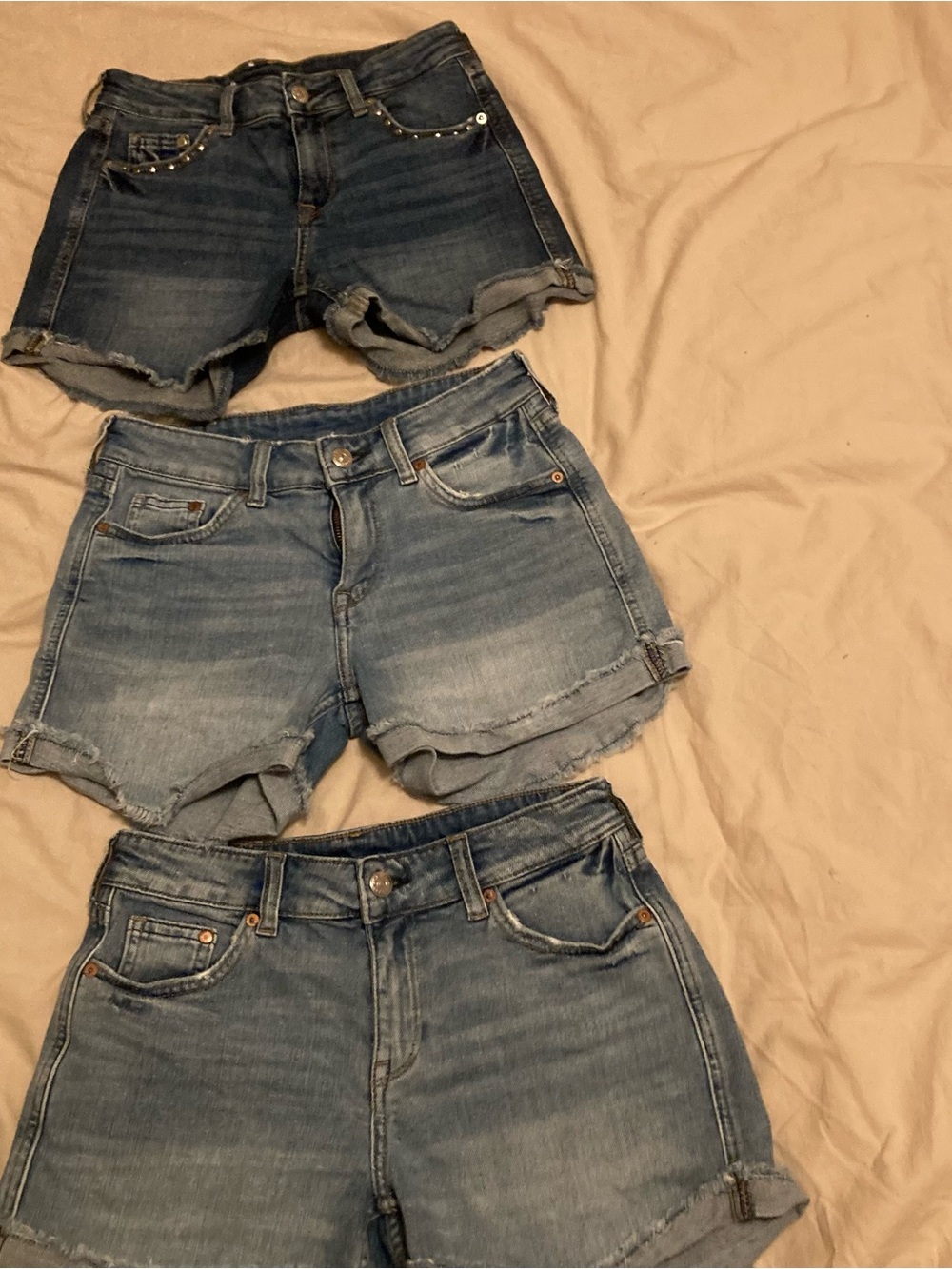 H&M denim shorts bundle  Light & Dark Blue size US 4 ( fits US 2)